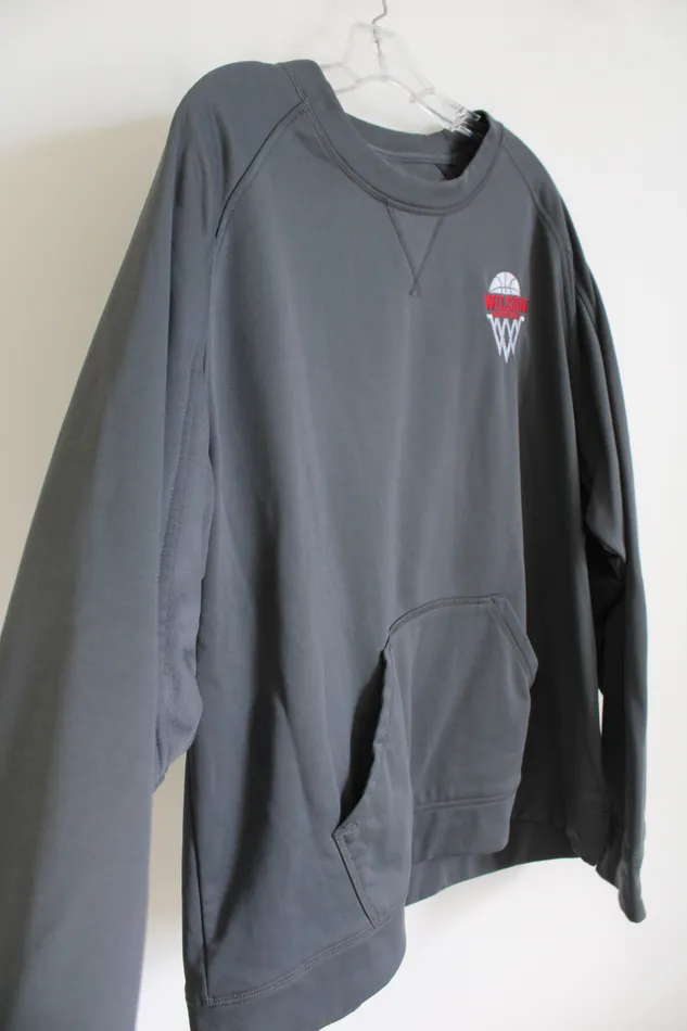 Ultra Club Necklaces Ultra Club Cool and Dry Wilson Basketball Gray Sweatshirt XL