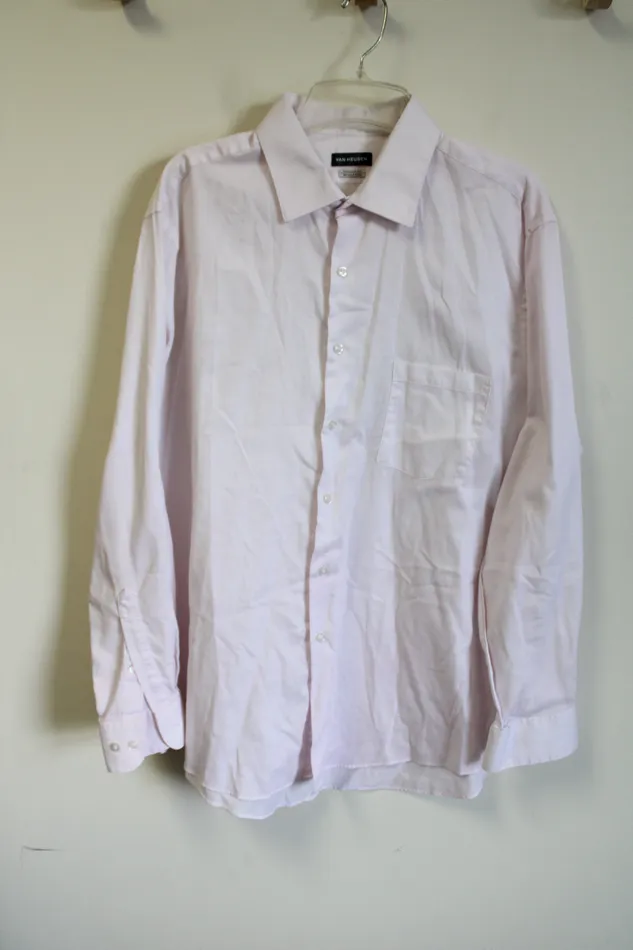Van Heusen Earrings Van Heusen Regular Fit Pale Pink Button Down Shirt XL
