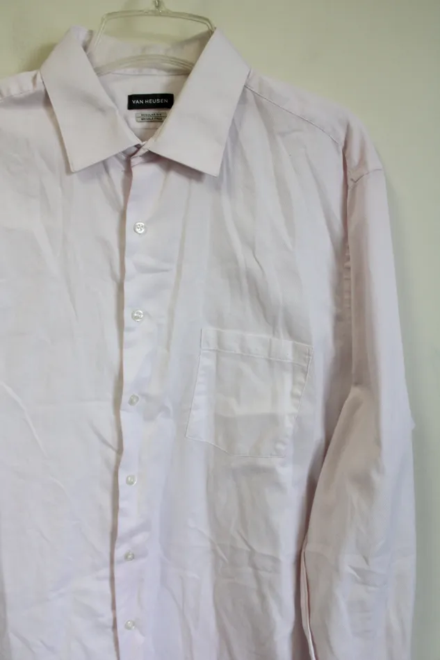Van Heusen Earrings Van Heusen Regular Fit Pale Pink Button Down Shirt XL