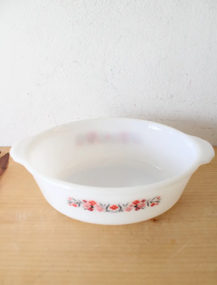 Vintage FireKing 467 15 Quart Primrose Oval Baking Dish Anchor Hocking Rings