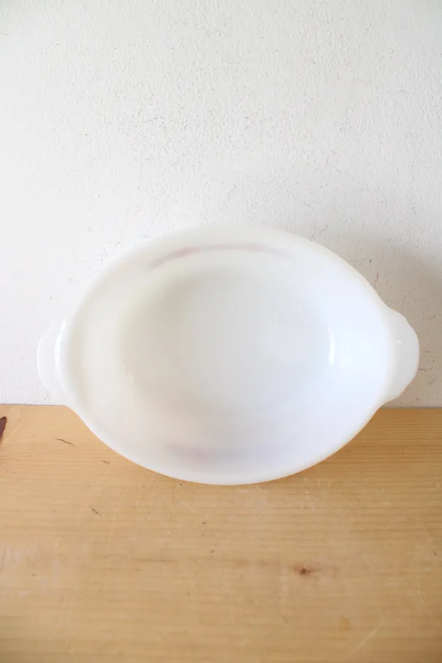 Vintage FireKing 467 15 Quart Primrose Oval Baking Dish Anchor Hocking Rings