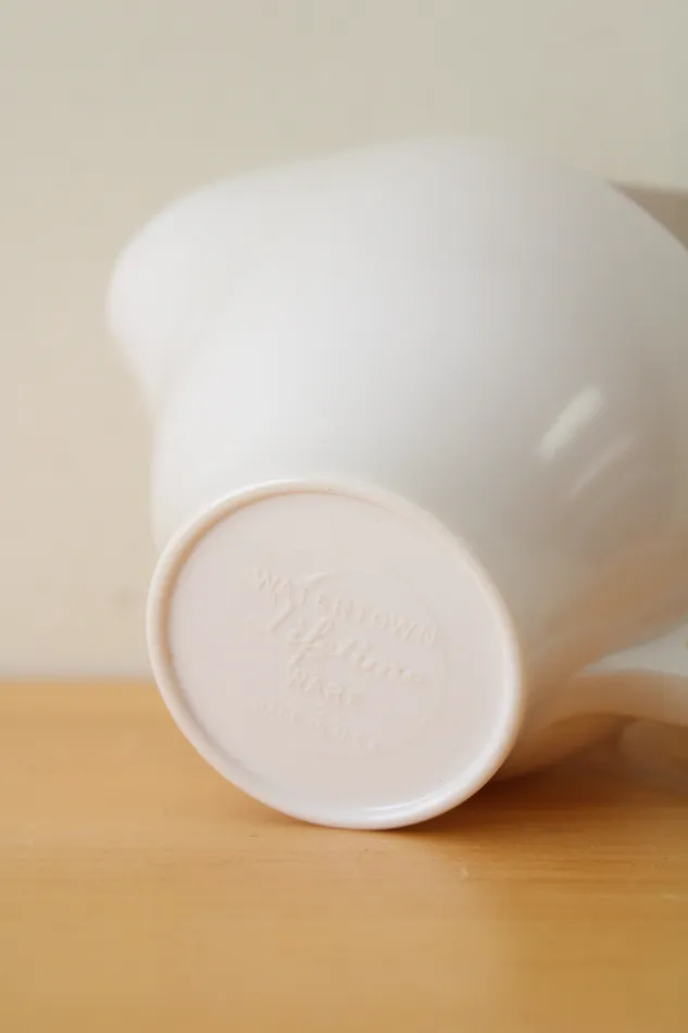 Watertown Lifetime Rings Watertown Lifetime Ware White Plastic Creamer Pourer Cup Sugar Dish