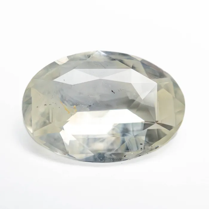 White Brilliant Sapphire 361ct Oval Misfit Gems Rings