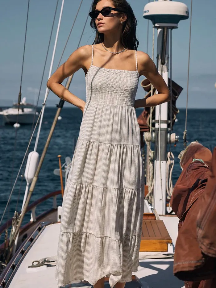Z Supply Earrings Z Supply Balos Striped Maxi Dress