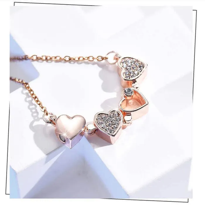 4 Clover Necklace Magnetic Heart Clover Necklace worldnetgifts Necklaces