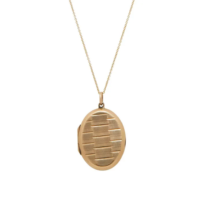 9k Yellow Gold Locket Vintage Necklaces