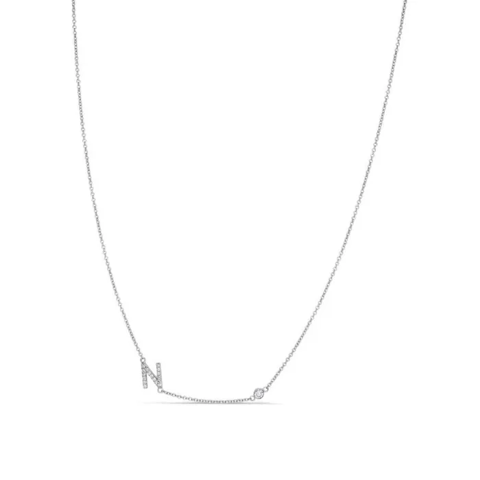 Alexis Jae Necklaces Small Diamond Letter Necklace