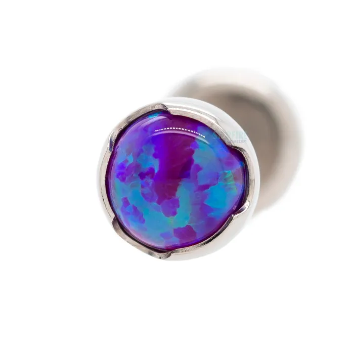 Anatometal 4mm ProngSet Opal Cabochon on Flatback Earrings