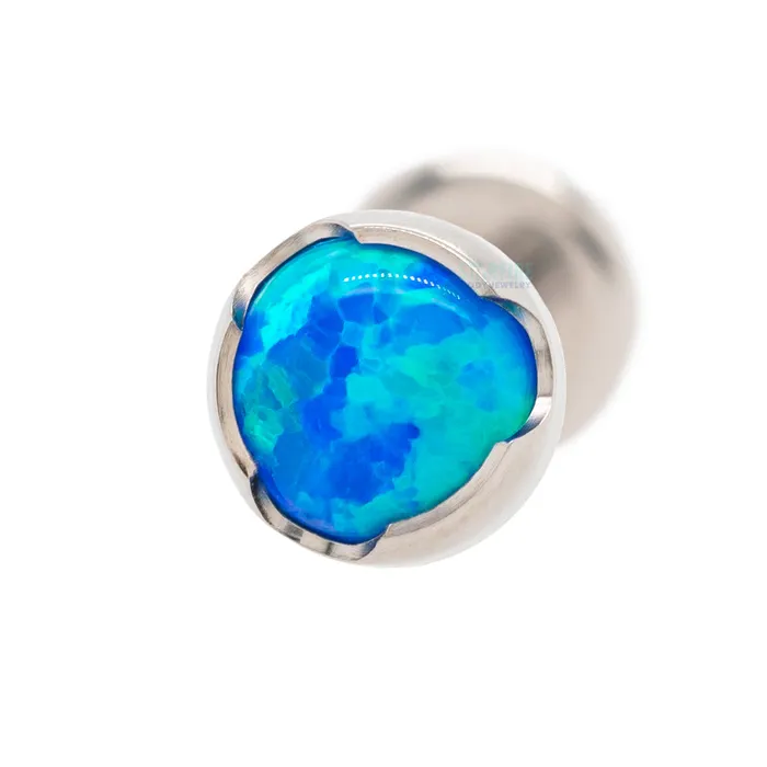 Anatometal 4mm ProngSet Opal Cabochon on Flatback Earrings