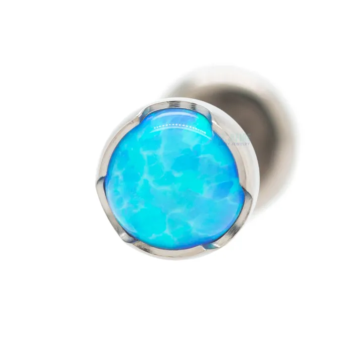 Anatometal 4mm ProngSet Opal Cabochon on Flatback Earrings