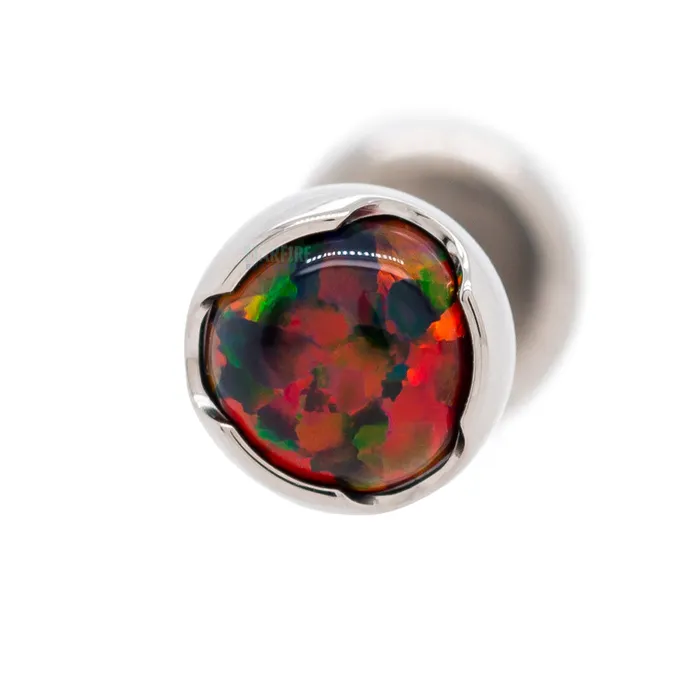 Anatometal 4mm ProngSet Opal Cabochon on Flatback Earrings