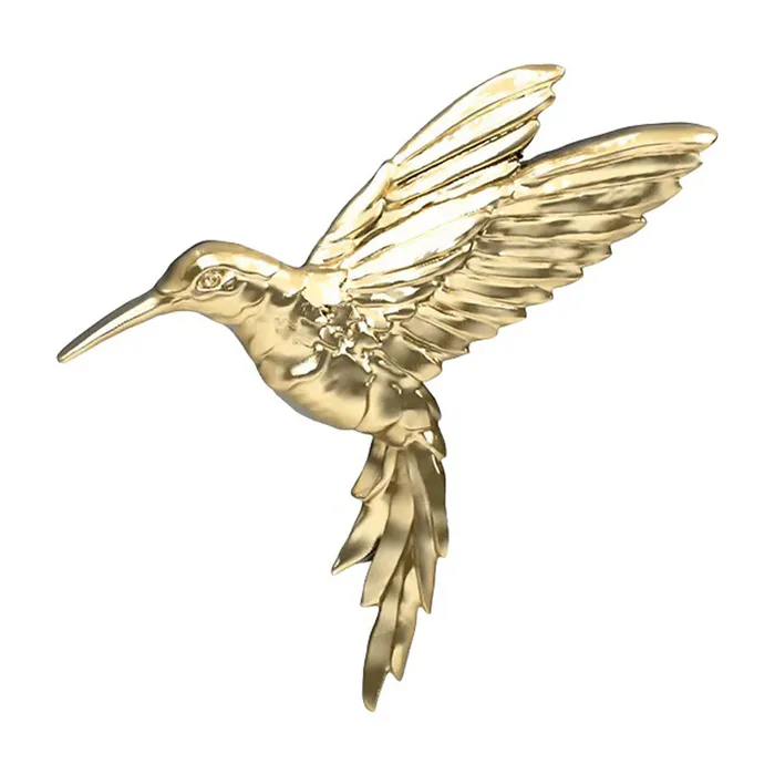Anatometal Earrings threadless Hummingbird 1 End in Gold