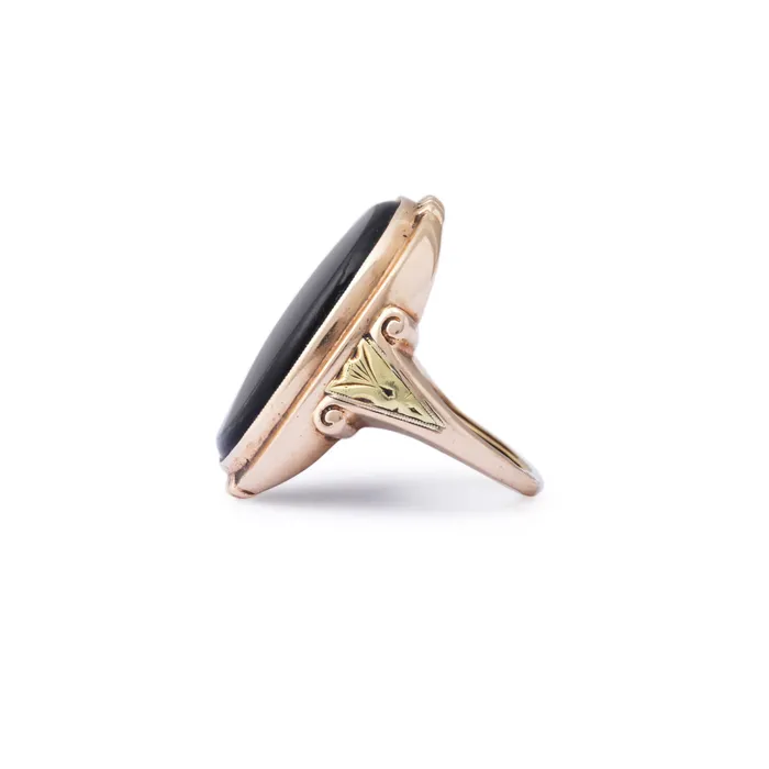Antique Victorian Onyx and 10k Gold Ring Rings