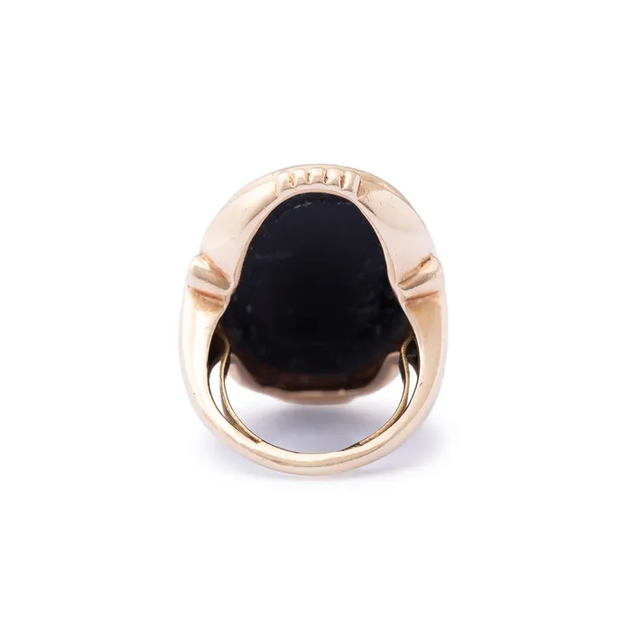 Antique Victorian Onyx and 10k Gold Ring Rings