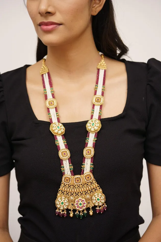 attrangi Necklaces Kusum Long Necklace Sone Pe Suhaga Collection