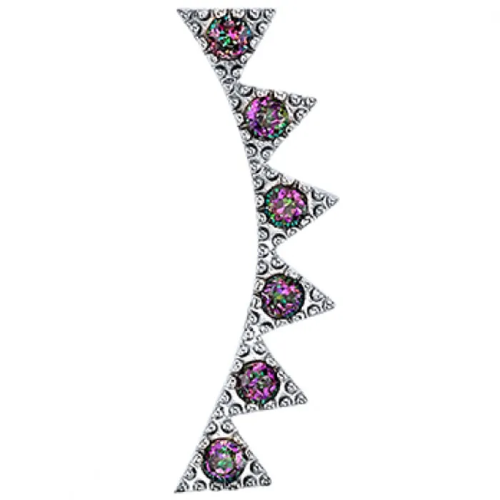 Body Vision BVLA Earrings Brenda Threaded End in Gold with Mystic Topaz