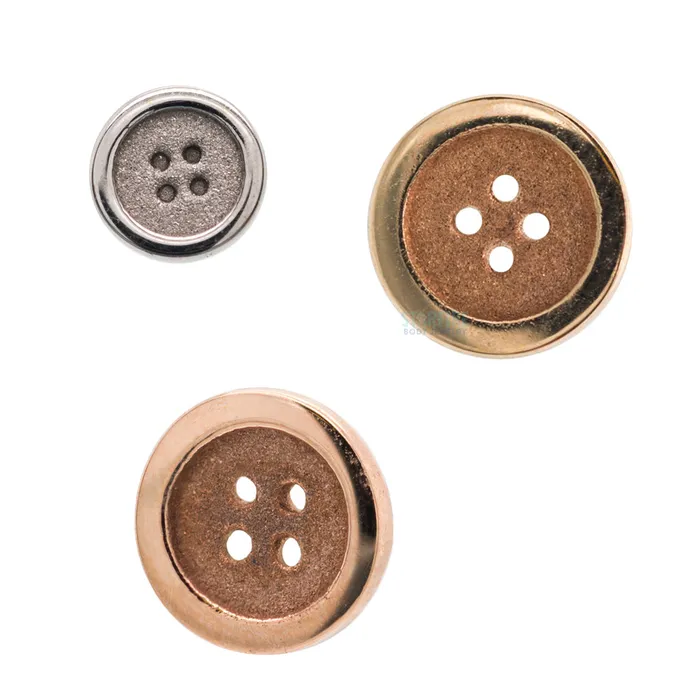 Body Vision BVLA Earrings Button Threaded End in Gold