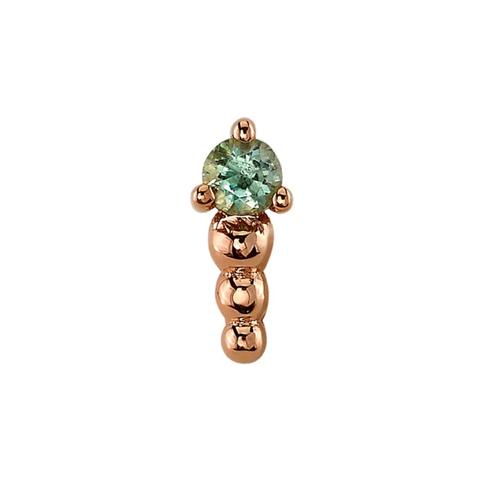 Body Vision BVLA Earrings Glow Worm Threaded End in Gold with Seafoam Tourmaline Body Vision BVLA Earrings Glow Worm Threaded End in Gold with Seafoam Tourmaline