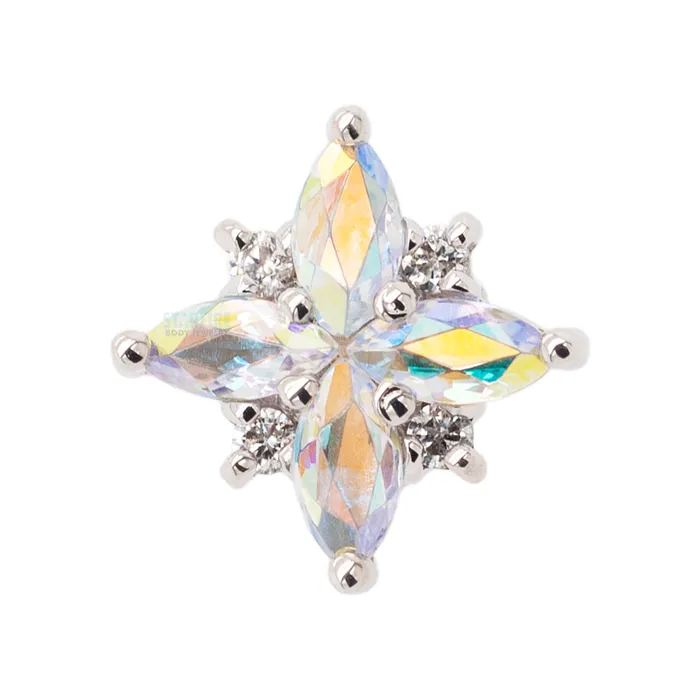 Body Vision BVLA Necklaces Pleades Threaded End in Gold with Mercury Mist Topaz White CZs Body Vision BVLA Necklaces Pleades Threaded End in Gold with Mercury Mist Topaz White CZs