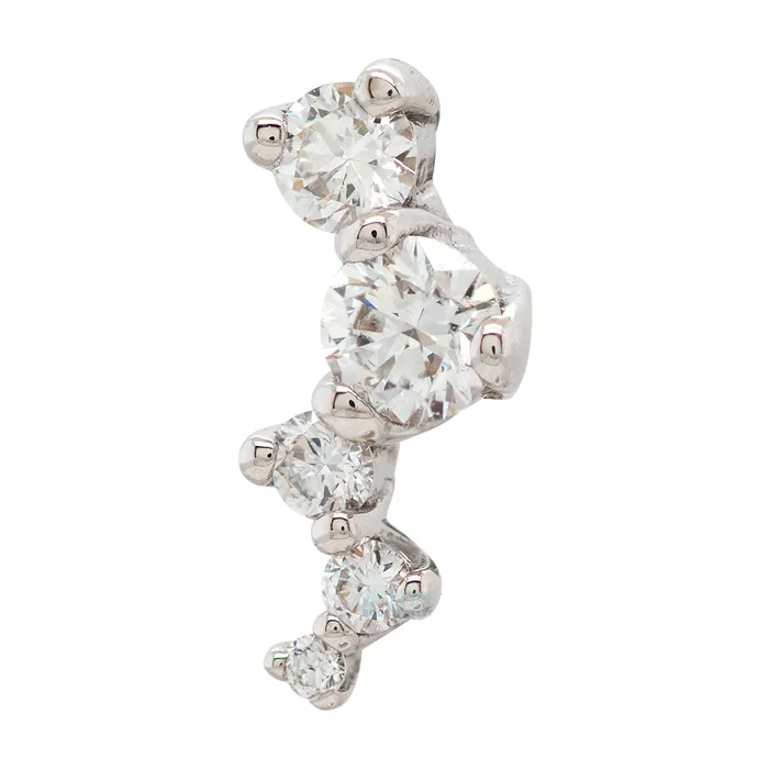 Body Vision BVLA Ripple Threaded End in Gold with DIAMONDS Earrings