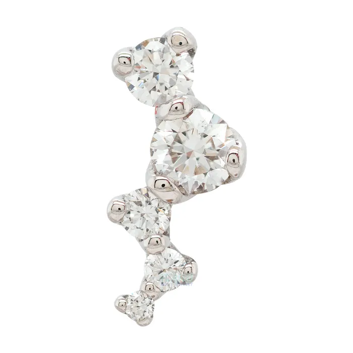 Body Vision BVLA Ripple Threaded End in Gold with DIAMONDS Earrings