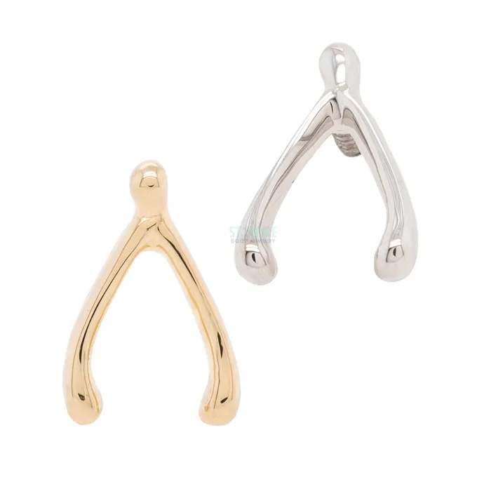 Body Vision BVLA Wishbone Threaded End in Gold Earrings