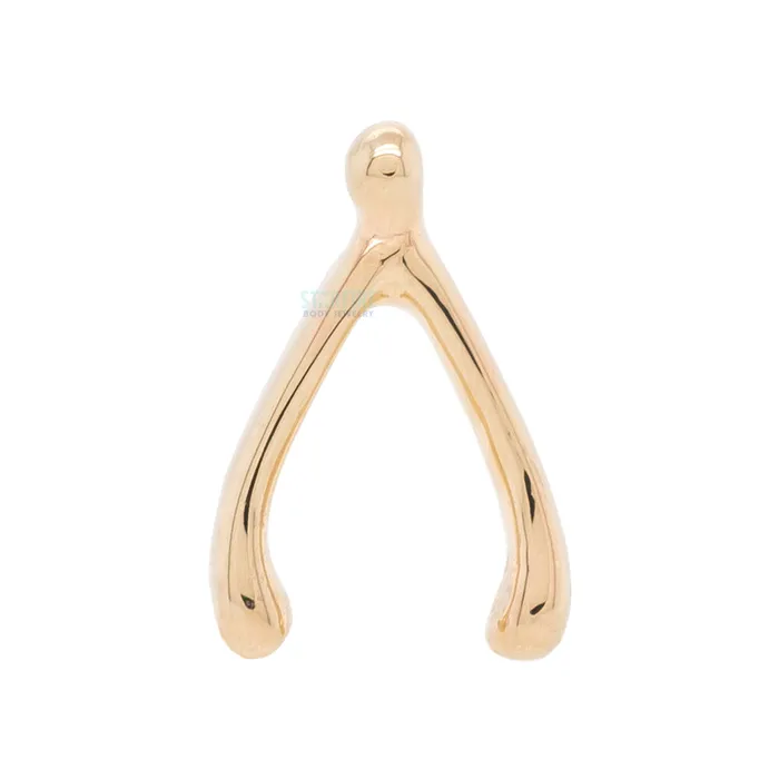 Body Vision BVLA Wishbone Threaded End in Gold Earrings