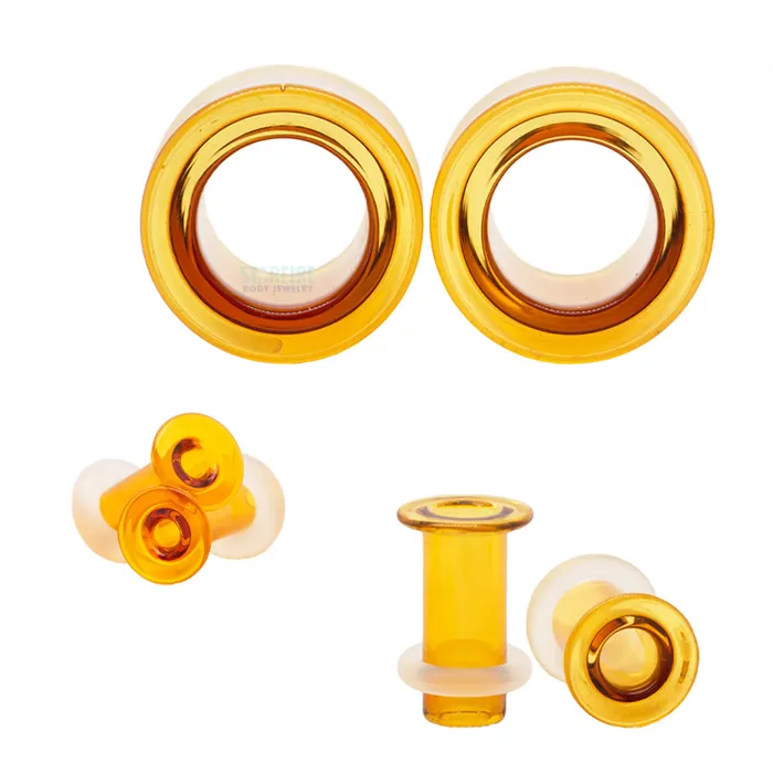 Boro Bullet Holes glass eyelets Honey Gorilla Glass Earrings