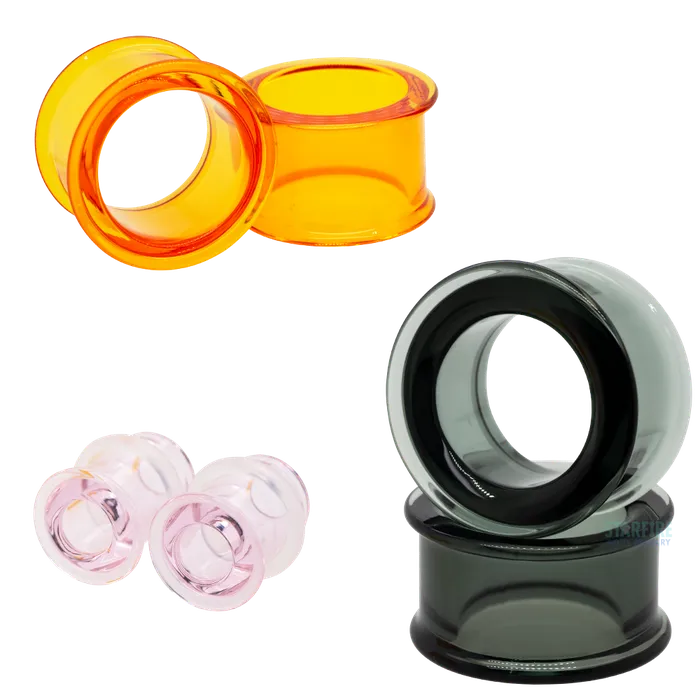 Boro Bullet Holes glass eyelets Honey Gorilla Glass Earrings