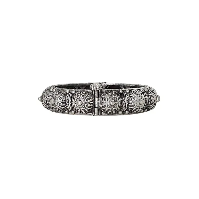 Bracelets Teejh Teejh Meera Silver Oxidised Bangle Bracelets Teejh Teejh Meera Silver Oxidised Bangle