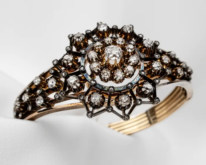 Bracelets Victorian Diamond Bangle Isadoras A