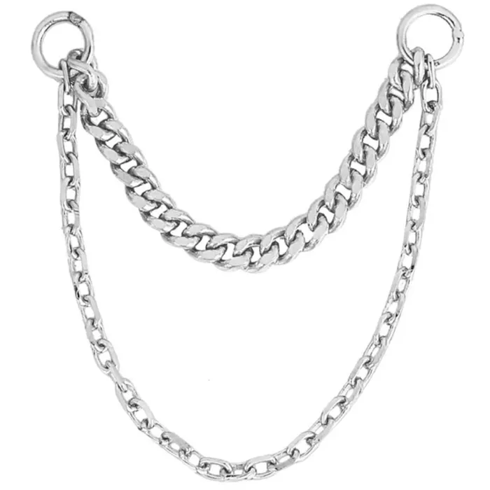 Buddha Jewelry Organics Earrings Diamond Cut Side Chain Attachment in Gold