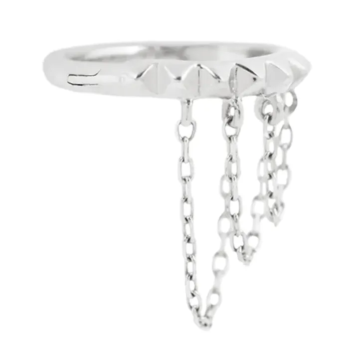 Buddha Jewelry Organics Persephone with Chains Hinge Ring Clicker in Gold Rings