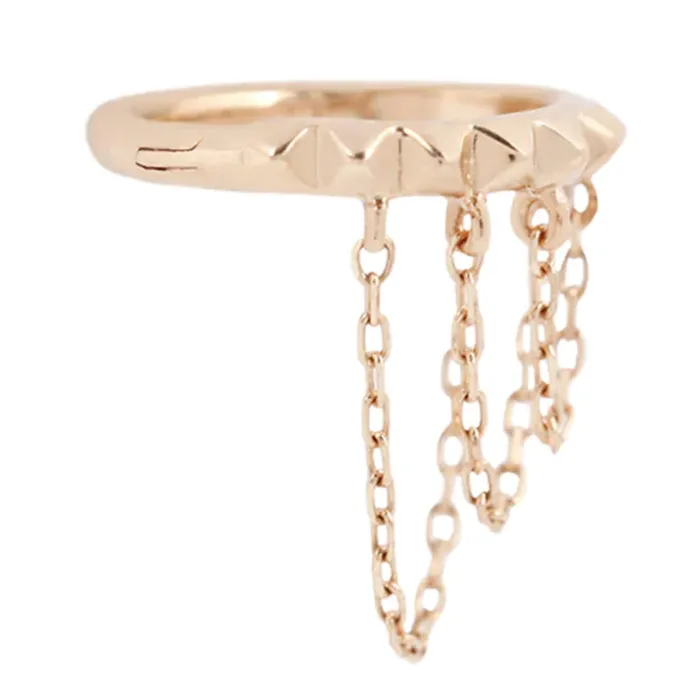 Buddha Jewelry Organics Persephone with Chains Hinge Ring Clicker in Gold Rings