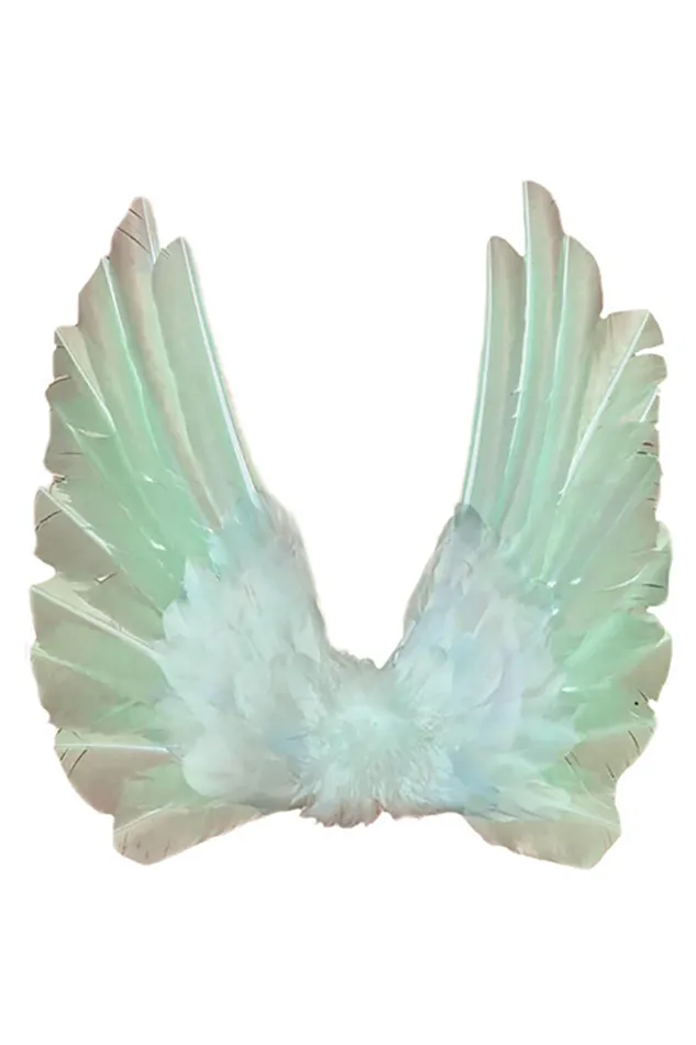 Designer Made Floating Wings in Sea Green Stonehart Jewelry Earrings