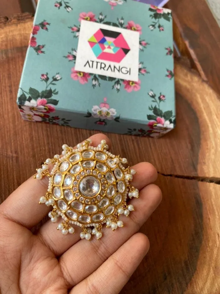 Dharaa Polki Potta Over Sized Ring attrangi1 Rings Dharaa Polki Potta Over Sized Ring attrangi1 Rings