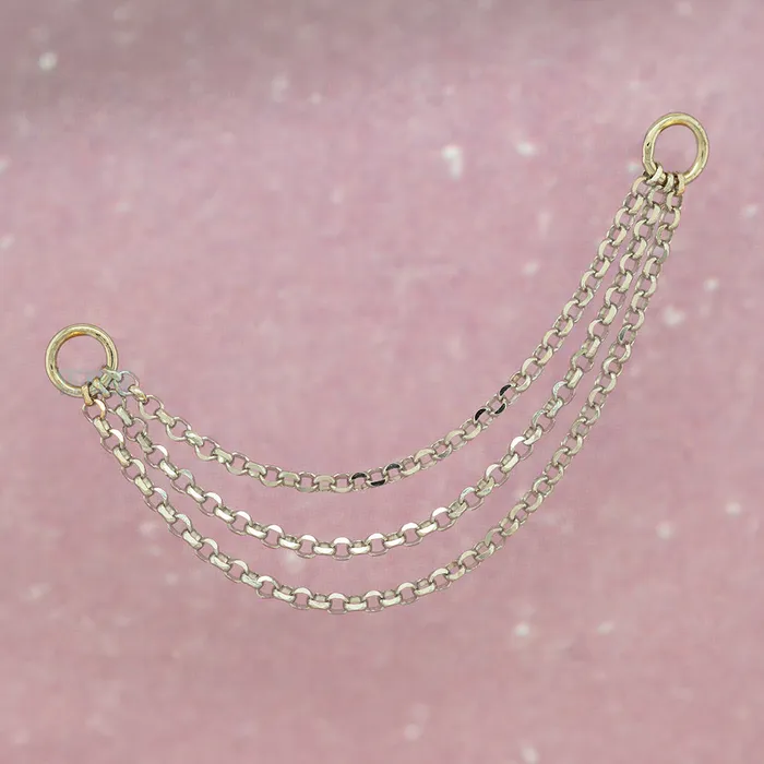 Diamond Cut Rolo Chain Attachment in Gold Hialeah Fine Jewelry Earrings