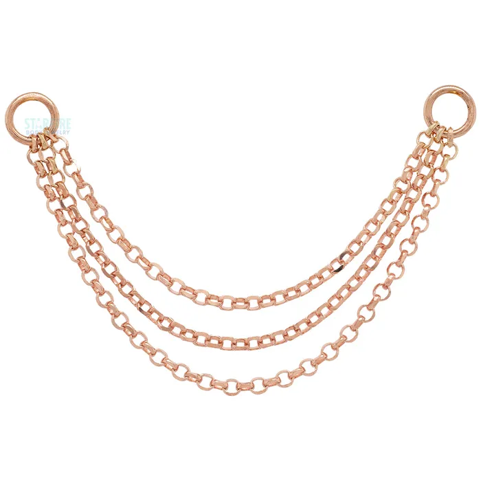 Diamond Cut Rolo Chain Attachment in Gold Hialeah Fine Jewelry Earrings
