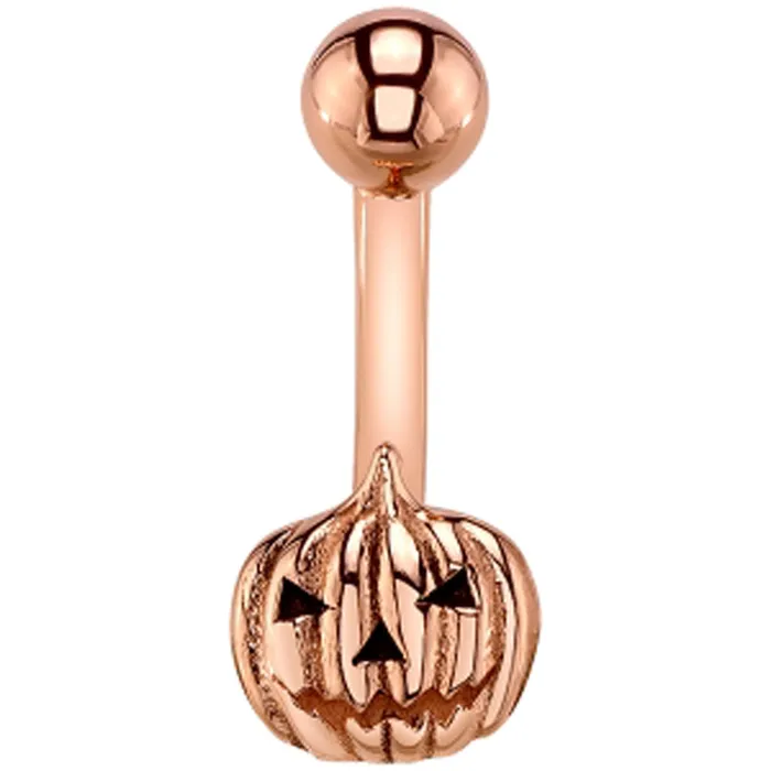 Earrings Body Vision BVLA Jack O Lantern Navel Curve in Gold