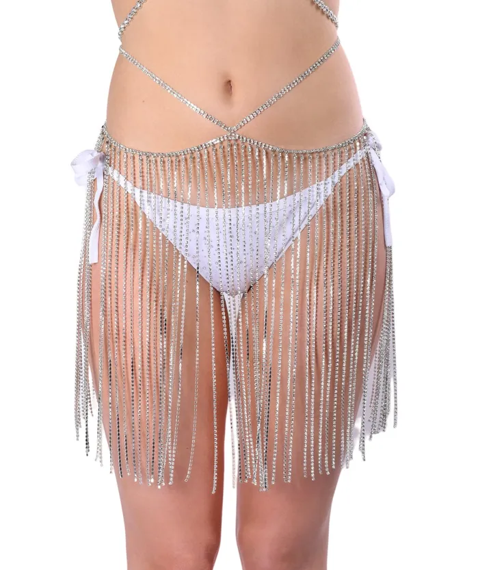 Earrings Crystal Rhinestone Waist Skirt THE LUMI SHOP