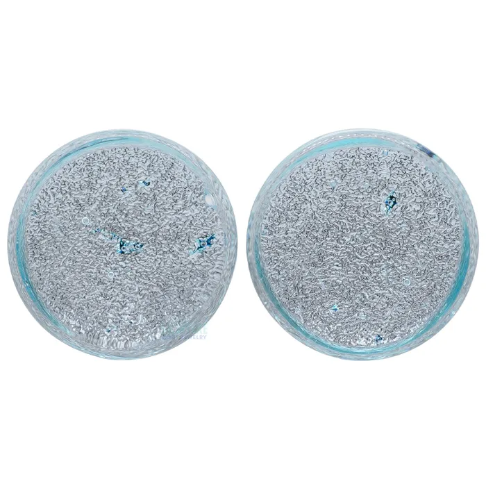 Earrings Fused Dichroic Glass Plugs Diamond Gorilla Glass