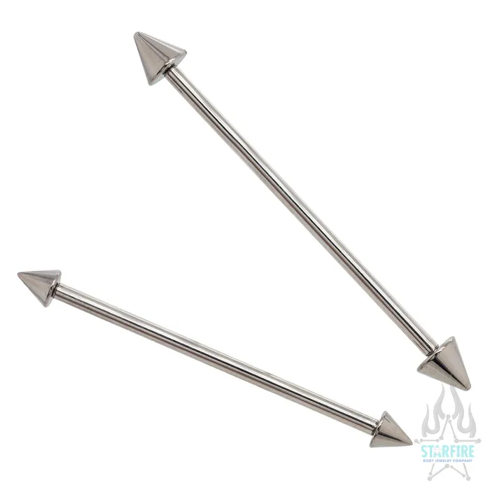 Earrings Industrial Strength IS Cone Spikes Industrial Barbell