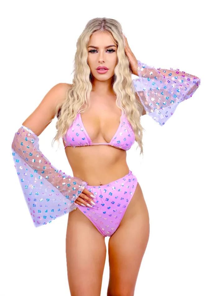 Earrings Lilac Sparkle Fairy Blossom Arm Sleeves THE LUMI SHOP