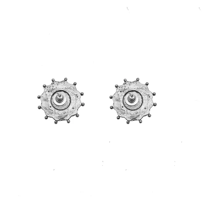 Earrings Nagma Circle Silver Oxidized Studs Earrings Teejh Earrings Nagma Circle Silver Oxidized Studs Earrings Teejh