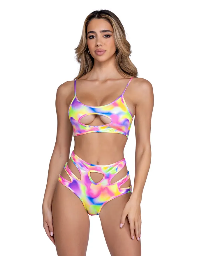 Earrings Roma Costume Inc 6467 Shimmer MultiColored Keyhole High Waisted Shorts Earrings Roma Costume Inc 6467 Shimmer MultiColored Keyhole High Waisted Shorts