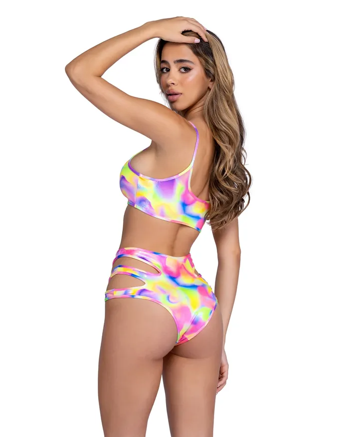Earrings Roma Costume Inc 6467 Shimmer MultiColored Keyhole High Waisted Shorts Earrings Roma Costume Inc 6467 Shimmer MultiColored Keyhole High Waisted Shorts