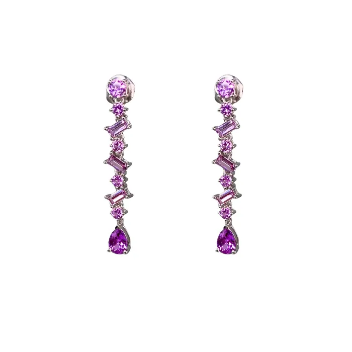 Earrings Sapphire Drop Earrings Donald Haack Diamonds