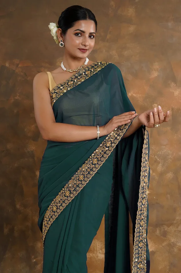 Earrings Teejh Teejh Aditi Georgette Saree