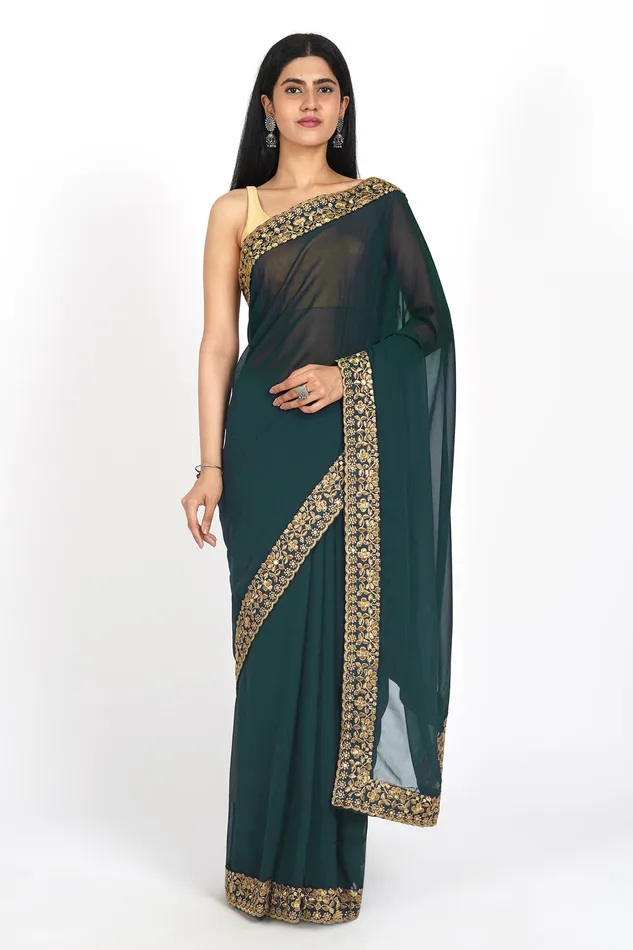 Earrings Teejh Teejh Aditi Georgette Saree