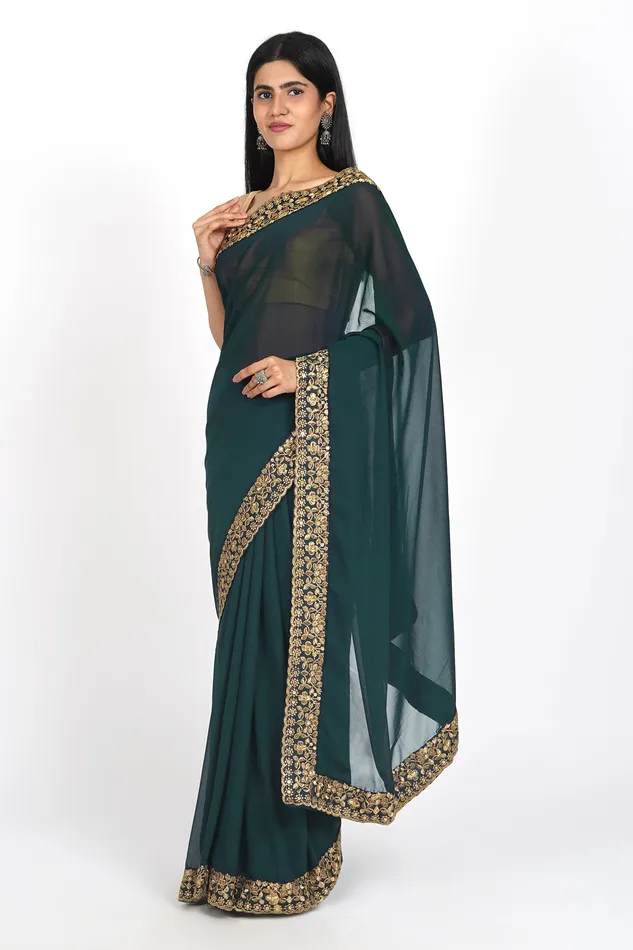 Earrings Teejh Teejh Aditi Georgette Saree